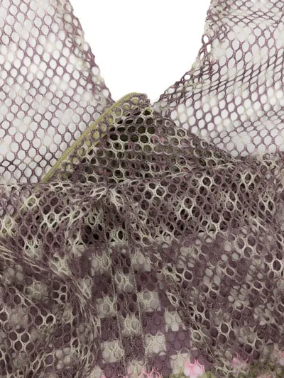 Epice Check-pattern Tote Bag In Green