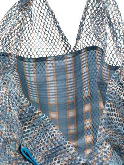 Epice Elvizer S Check Shoulder Bag In Blue