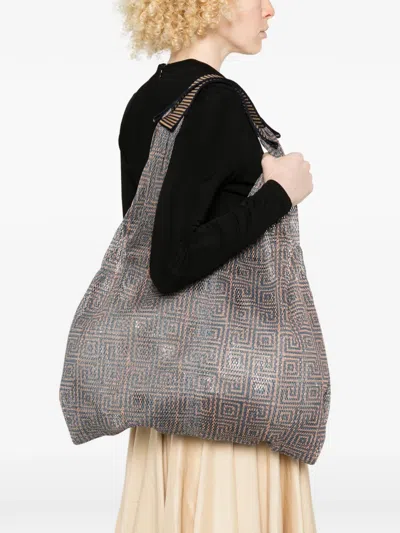 Epice Pattern Tote Bag In Blue