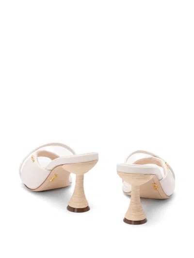 Rodo Sandals With Wicker Heel In Neutral