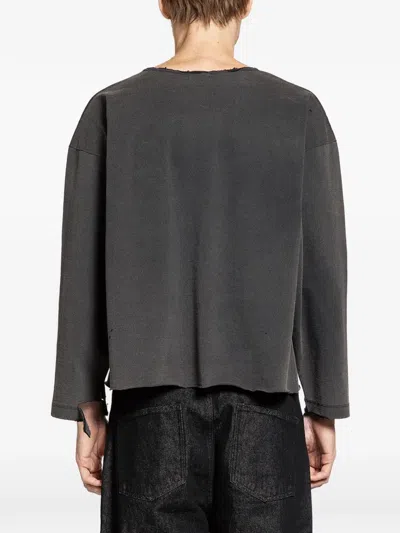 Second / Layer Thrasher Ls Teee In Gray