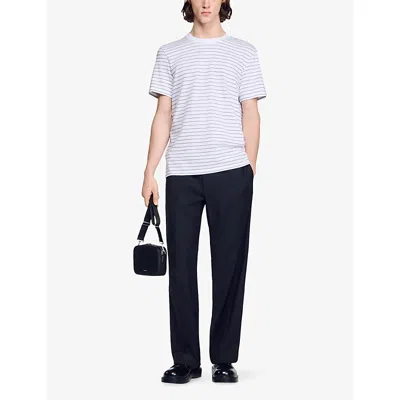Sandro Striped T-shirt In White