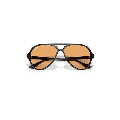 Ray Ban Cats 5000 Classic Summer Capsule Sunglasses Black Frame Orange Lenses 59-13