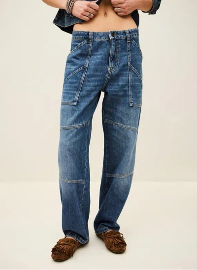 Bash Button-up Pocket Jeans In Blue