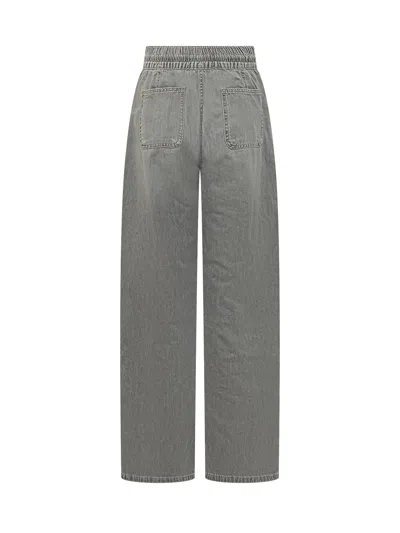 Bash Yima Drawstring Wide-leg Pants In Gray