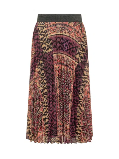 Bash Printed Half-length Skirt In Multi