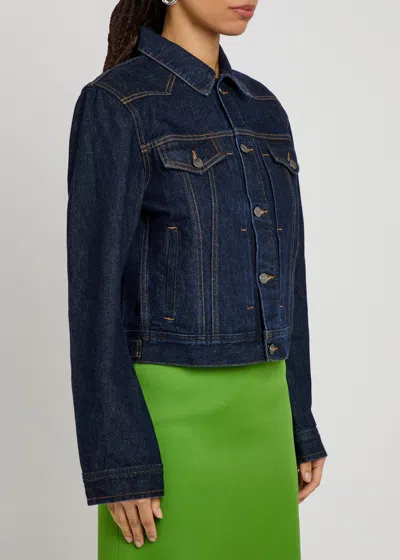 Khaite Augustine Buttoned Jacket In Blue