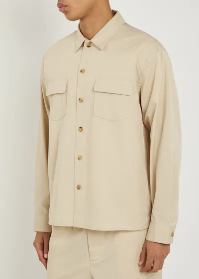 Frame Cotton Overshirt In Neutral