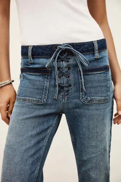 Bash Tie-front Jeans In Blue