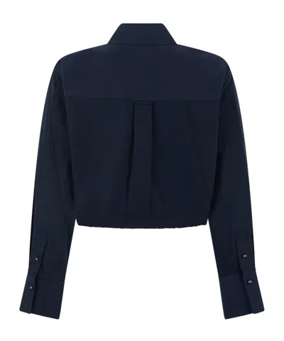 Veronica Beard Drawstring Collection Shirt In Blue