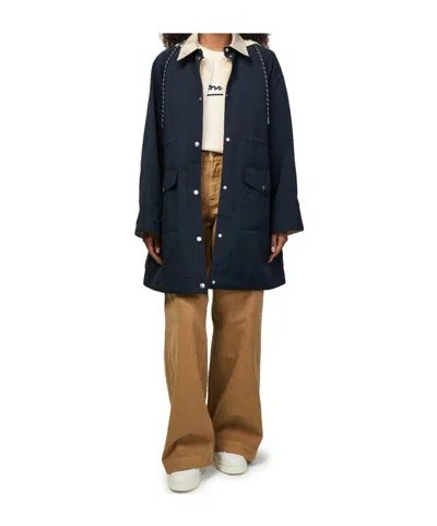 Moncler Begonia Hooded Jacket Drawstring Waist Pockets In Black