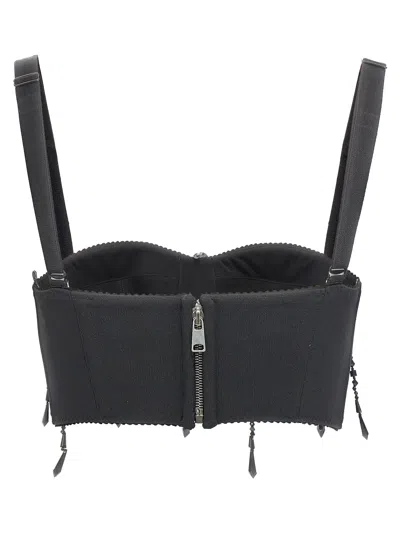 19:13 Dresscode Black Bead Bustier Top In Gray