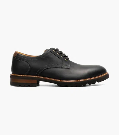 Florsheim Norfolk Plain Toe Derby In Black Ch