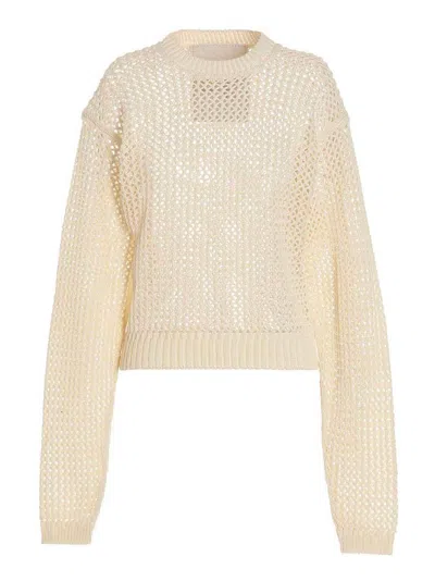 Ramael White Bio Cable Sweater In White