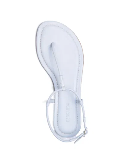 Bernardo T-strap Leather Sandals In Blue