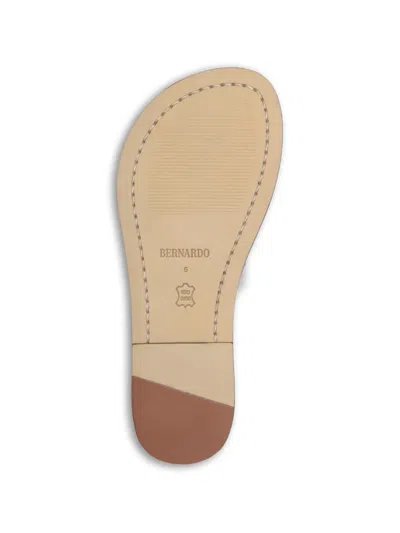 Bernardo Matrix 2 Leather Flat Thong Sandal In White