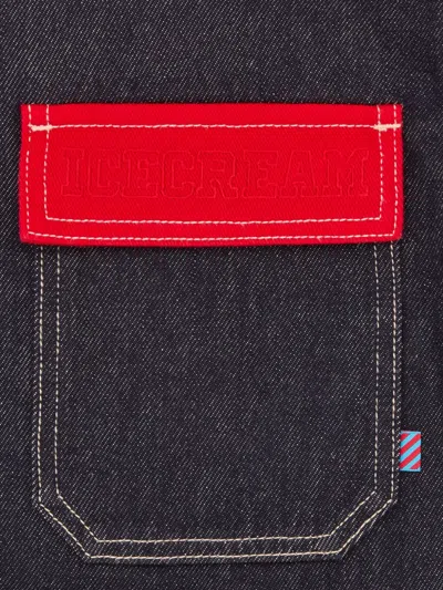 Icecream Patchwork Panel Shirt In Black