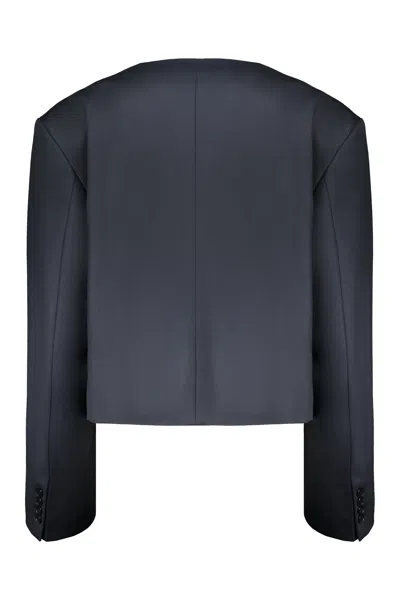 Low Classic Wool Blend Blazer In Green