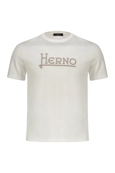 Herno Cotton T-shirt In Neutral