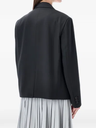 Low Classic Jacket Notch Lapels Buttoned Cuffs Front Pockets In Gray