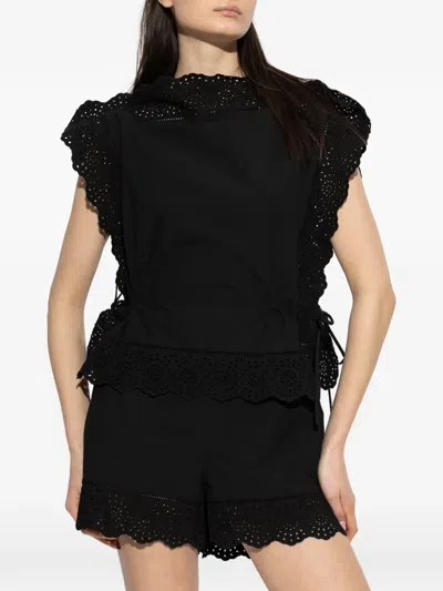 By Malene Birger Gerda Organic Cotton Top In Black