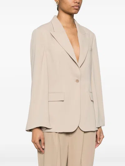 P.a.r.o.s.h Parosh Single-breasted Blazer Jacket In Neutral