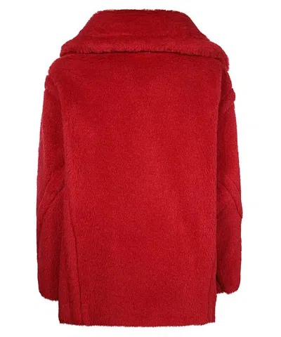 Max Mara Double-breasted Coat In Red