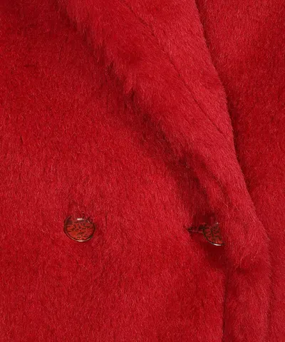 Max Mara Double-breasted Coat In Red