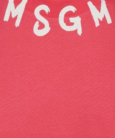 Msgm Cotton T-shirt In Red
