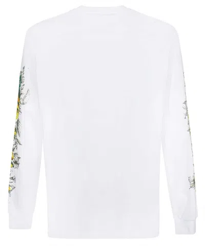 Msgm Long-sleeve Fruit-print T-shirt In White