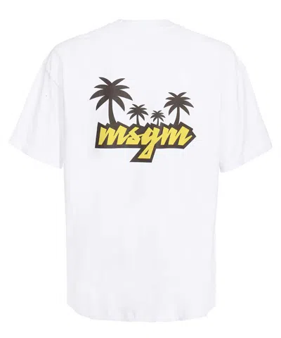 Msgm Cotton T-shirt In White