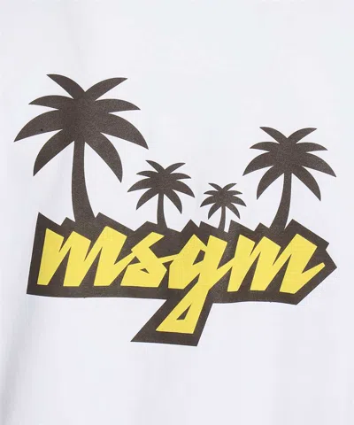 Msgm Cotton T-shirt In White
