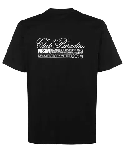 Msgm Cotton T-shirt In Black