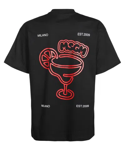 Msgm Cotton T-shirt In Black