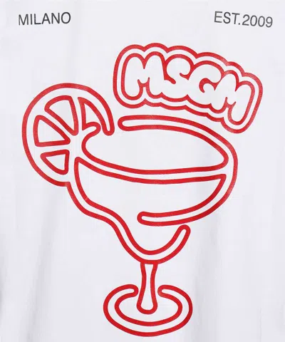 Msgm Cotton T-shirt In White