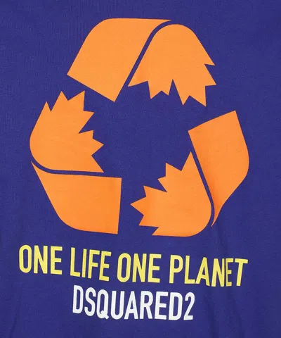 Dsquared2 Crew-neck T-shirt In Blue