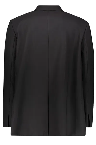 Off-white Double-breasted Jacket In Black