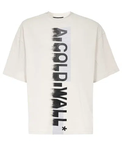 A-cold-wall* A Cold Wall Bone Large Logo Cotton T-shirt In Neutral