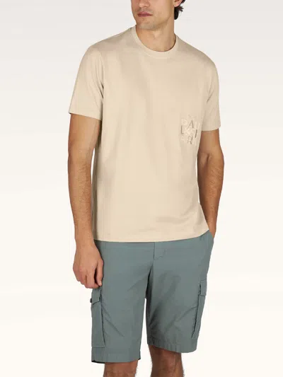 Paul & Shark Cotton Jersey T-shirt With Embroidery In Neutral