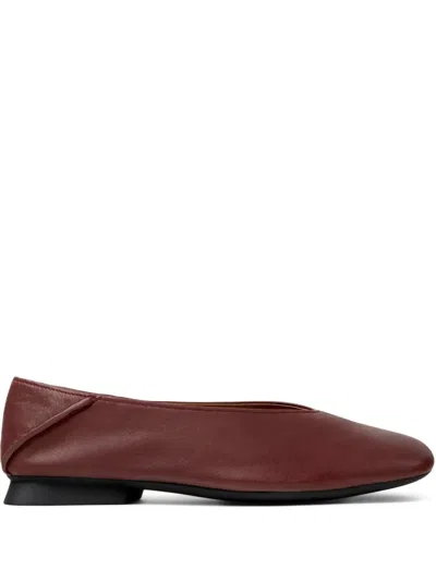 Camper Casi Myra Leather Ballet Flats In Red