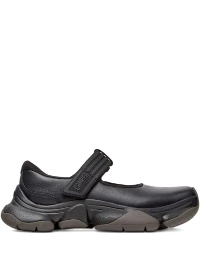 Camper Karst 2 Leather Slip-on Sneakers In Black