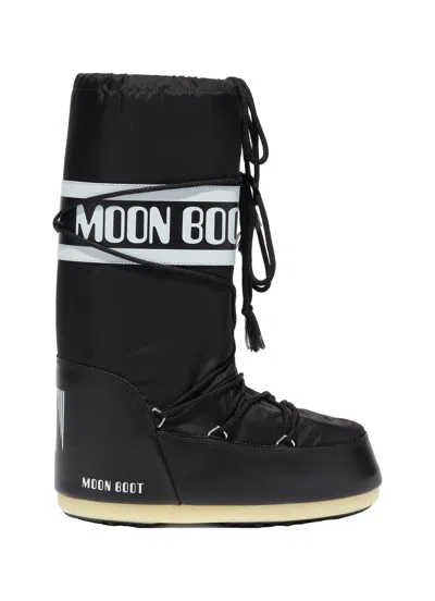 Moon Boot Icon High Nylon Boots In Black