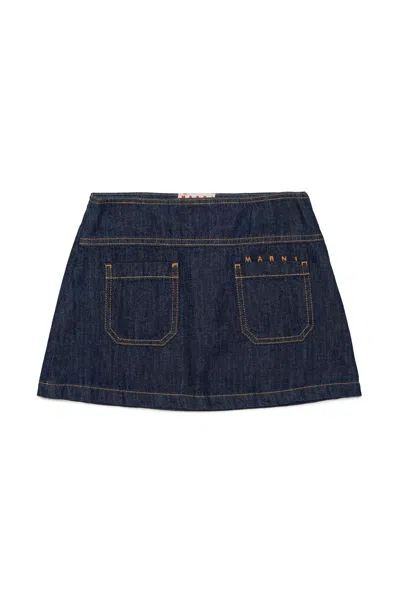 Marni Kids Mg170f Gonna In Blue