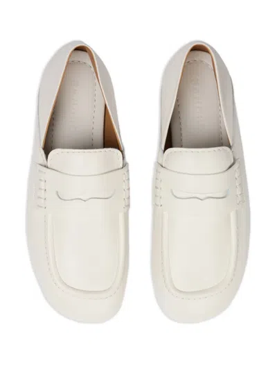 Sandro Paris Leather Round-toe Loafers In White