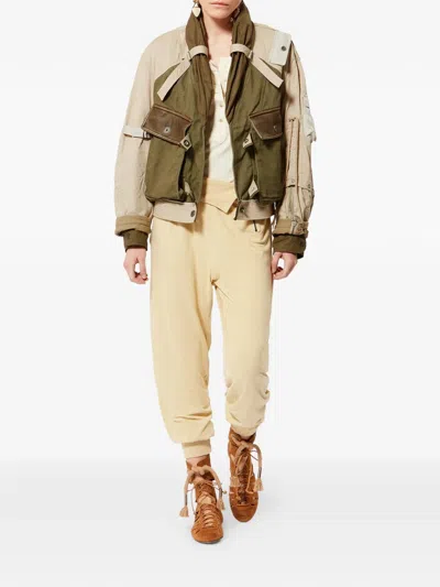 Isabel Marant Julissa Leather-trimmed Organic Cotton Jacket In Multi
