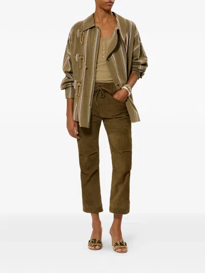Isabel Marant Rasmia Striped-pattern Jacket In Brown