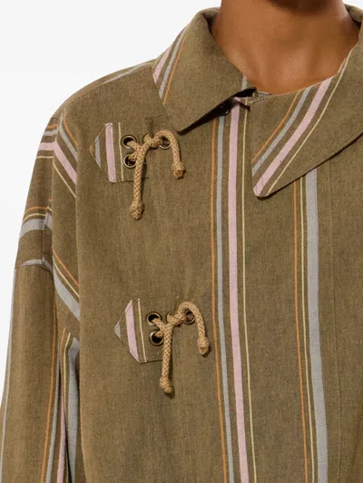 Isabel Marant Rasmia Striped-pattern Jacket In Brown