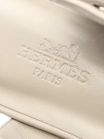 Pre-owned Hermes 2020s Slingback Flat Pumps In Neutral