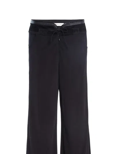 Christopher Esber Leather Belted Trousers In Multi