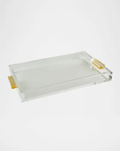 Tizo Clear Lucite Tray With Handles In Transparent